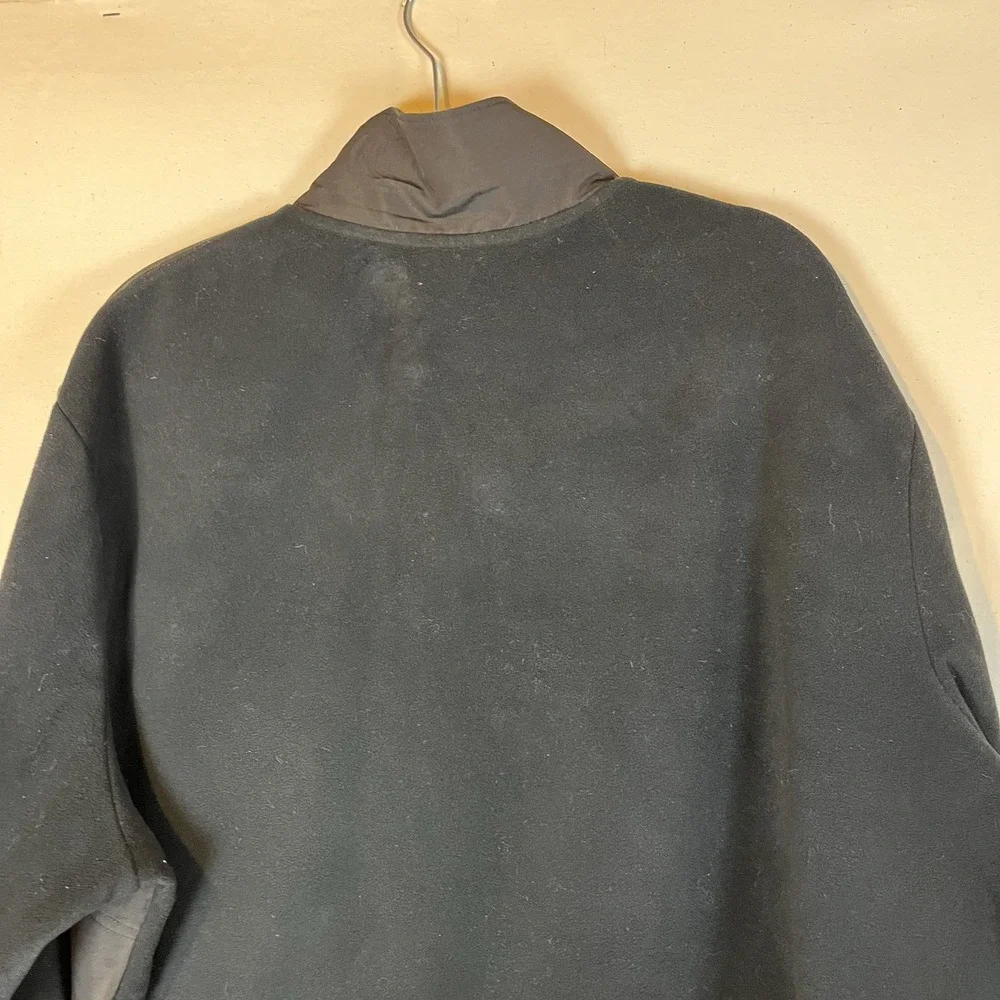 Calvin Klein Fleece Jacket Mens Size 2X Black Dark Brown Full Zip Long Sleeves